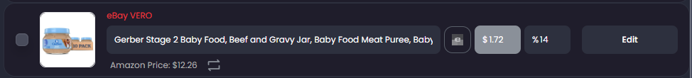 A product marked eBay VERO in Dropship Calendar.